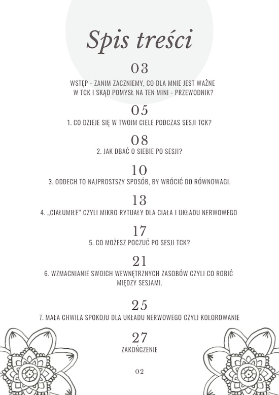 "Jak wspierać ciało po (lub pomiędzy) sesjami Terapii Czaszkowo-Krzyżowej " mini przewodnik - obrazek 3